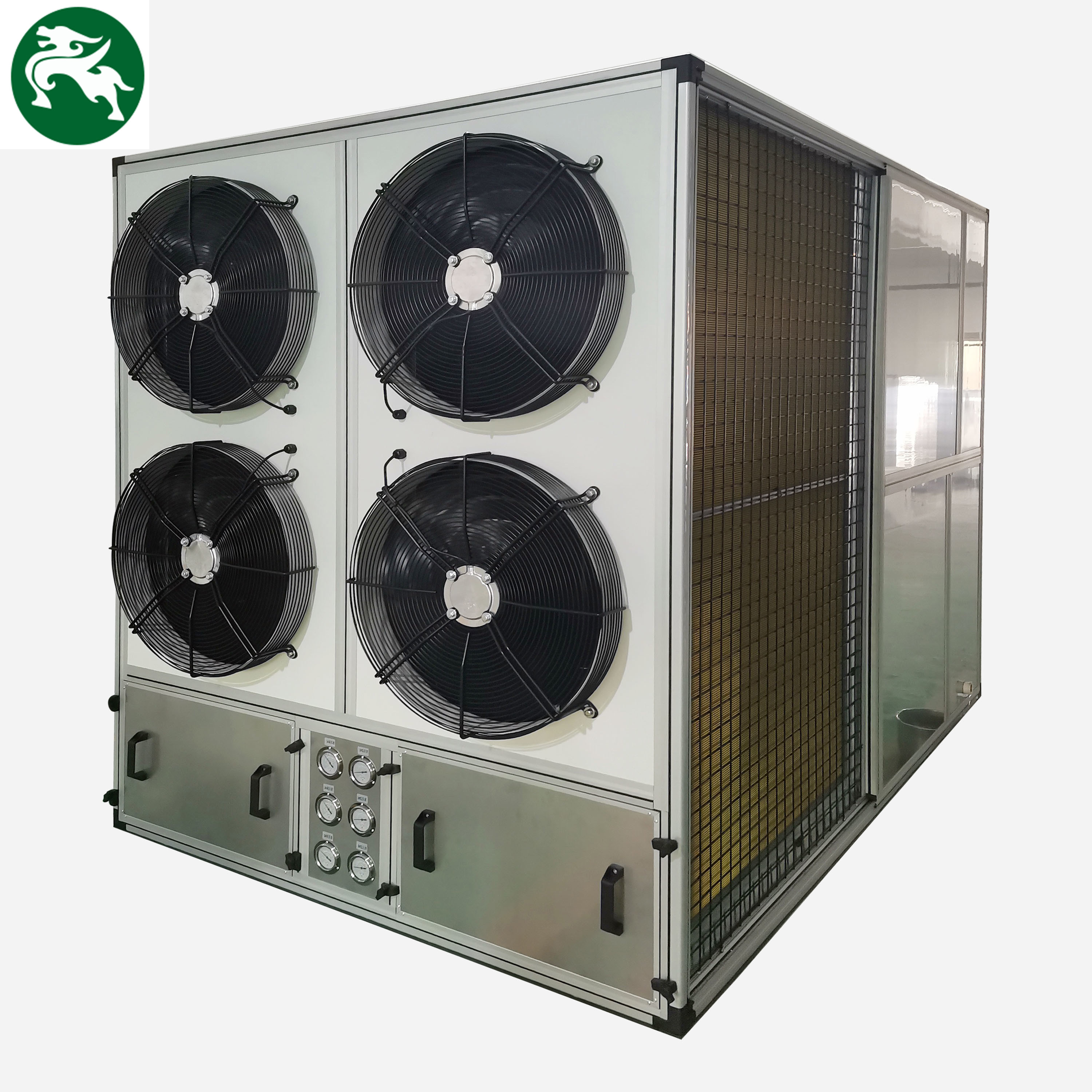 Đơn vị AHU thép không gỉ Đơn vị đóng gói trên mái nhà cho khu vực chống ăn mòn với bốn quạt